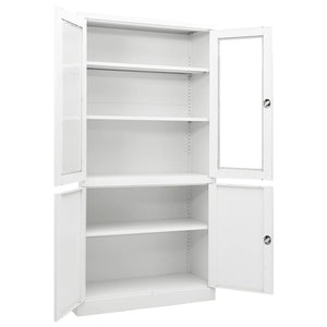 Ντουλάπα Γραφείου 90 x 40 x 180 εκ. Λευκή Ατσάλινη - Pakobazaar