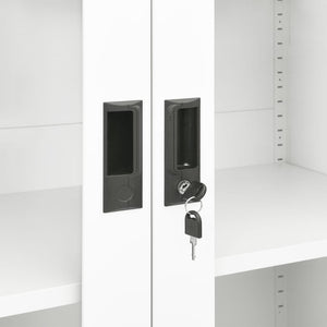 Ντουλάπα Γραφείου 90 x 40 x 180 εκ. Λευκή Ατσάλινη - Pakobazaar