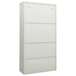 Ντουλάπα Γραφείου 90 x 40 x 180 εκ. Ανοιχτό Γκρι Ατσάλινη