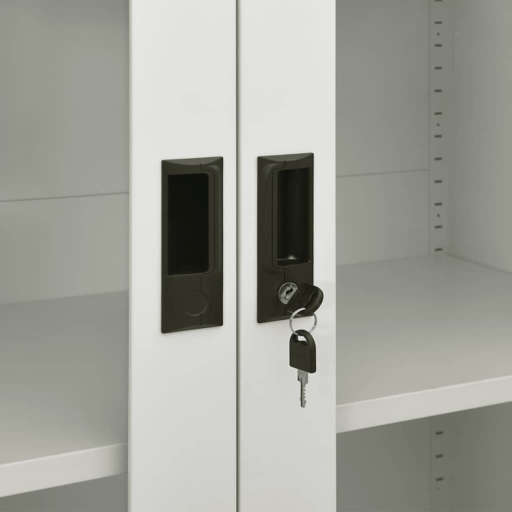 Ντουλάπα Γραφείου 90 x 40 x 180 εκ. Ανοιχτό Γκρι Ατσάλινη