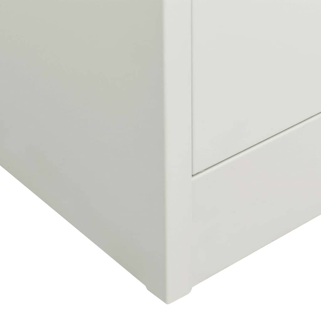 Ντουλάπα Γραφείου 90 x 40 x 180 εκ. Ανοιχτό Γκρι Ατσάλινη