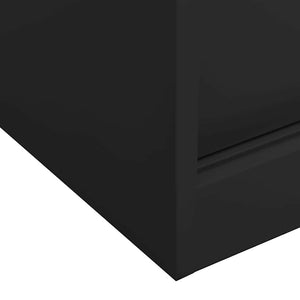 Ντουλάπι Γραφείου Συρόμενη Πόρτα Ανθρακί 90x40x90 εκ. Ατσάλινο
