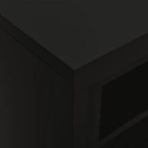 Ντουλάπι με Συρόμενη Πόρτα Μαύρο 90 x 40 x 90 εκ. Ατσάλινο