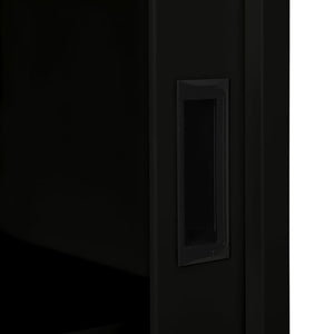 Ντουλάπι με Συρόμενη Πόρτα Μαύρο 90 x 40 x 90 εκ. Ατσάλινο