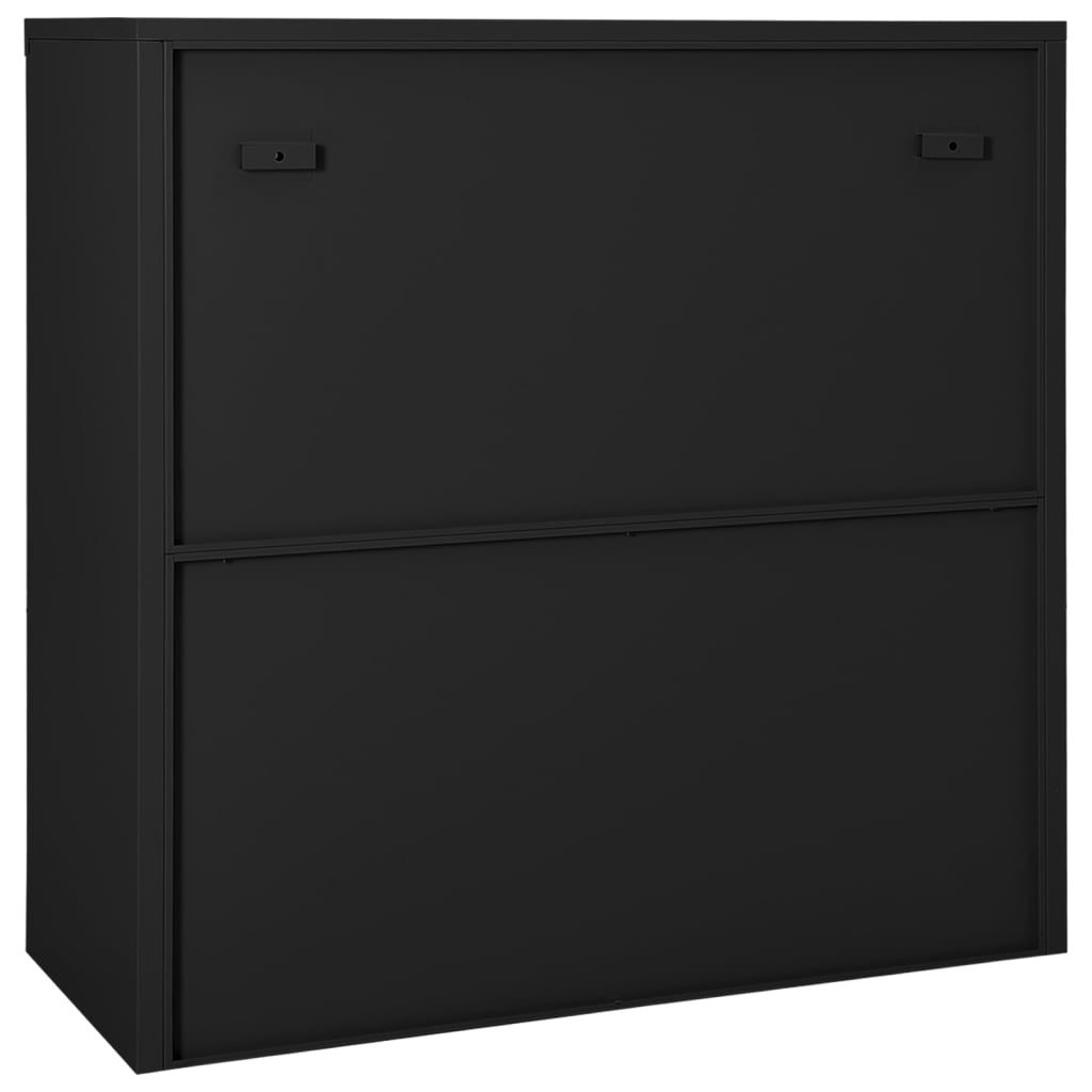 Ντουλάπι με Συρόμενη Πόρτα Ανθρακί 90 x 40 x 90 εκ. Ατσάλινο