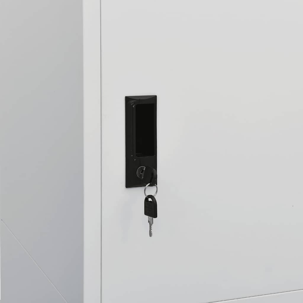 Ντουλάπα Ανοιχτό Γκρι 80 x 50 x 180 εκ. από Χάλυβα