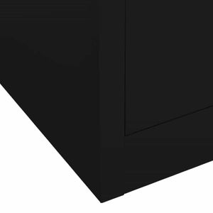 Ντουλάπα Μαύρη 80 x 50 x 180 εκ. Ατσάλινη - Pakobazaar