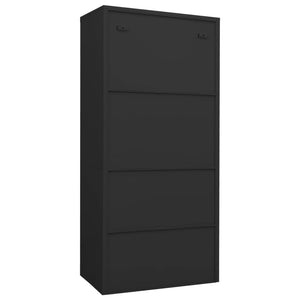 Ντουλάπα Ανθρακί 80 x 50 x 180 εκ. Ατσάλινη