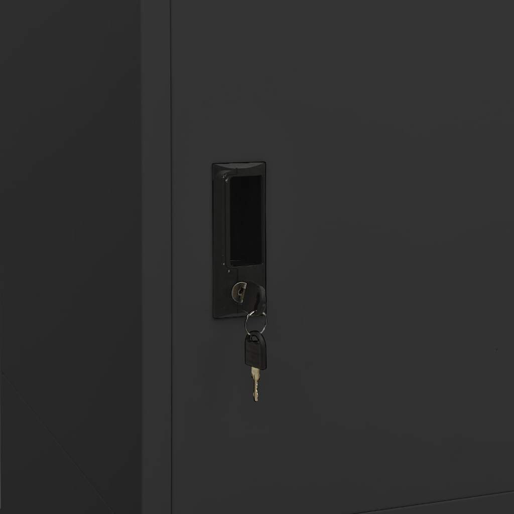 Ντουλάπα Ανθρακί 80 x 50 x 180 εκ. Ατσάλινη