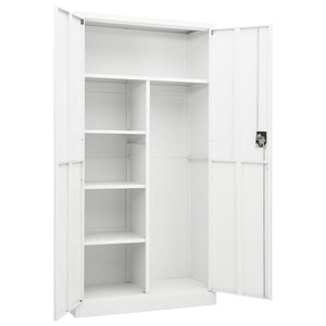Φοριαμός Λευκός 90 x 40 x 180 εκ. Ατσάλινος