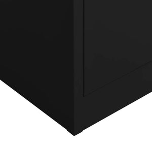 Φοριαμός Μαύρος 90 x 40 x 180 εκ. Ατσάλινος