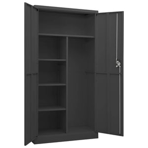 Φοριαμός Ανθρακί 90 x 40 x 180 εκ. Ατσάλινος