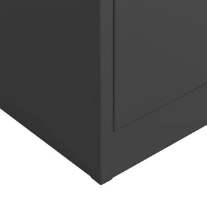 Φοριαμός Ανθρακί 90 x 40 x 180 εκ. Ατσάλινος