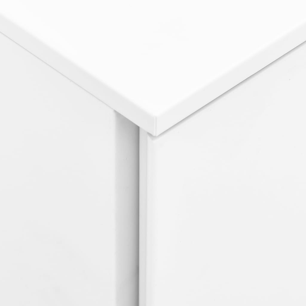Αρχειοθήκη Φορητή Λευκή 39 x 45 x 67 εκ. Ατσάλινη