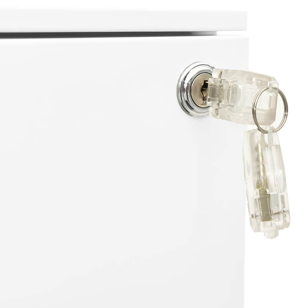 Αρχειοθήκη Φορητή Λευκή 39 x 45 x 60 εκ. Ατσάλινη