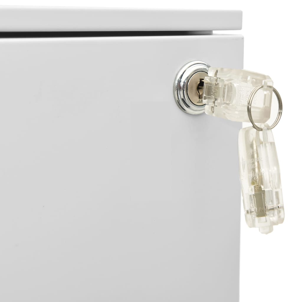 Αρχειοθήκη Φορητή Ανοιχτό Γκρι 39 x 45 x 60 εκ. Ατσάλινη