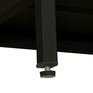 Έπιπλο Τηλεόρασης Μαύρο 90 x 30 x 44 εκ. από Ατσάλι και Γυαλί - Pakobazaar