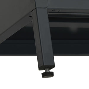 Έπιπλο Τηλεόρασης Μαύρο 105 x 35 x 52 εκ. από Ατσάλι και Γυαλί