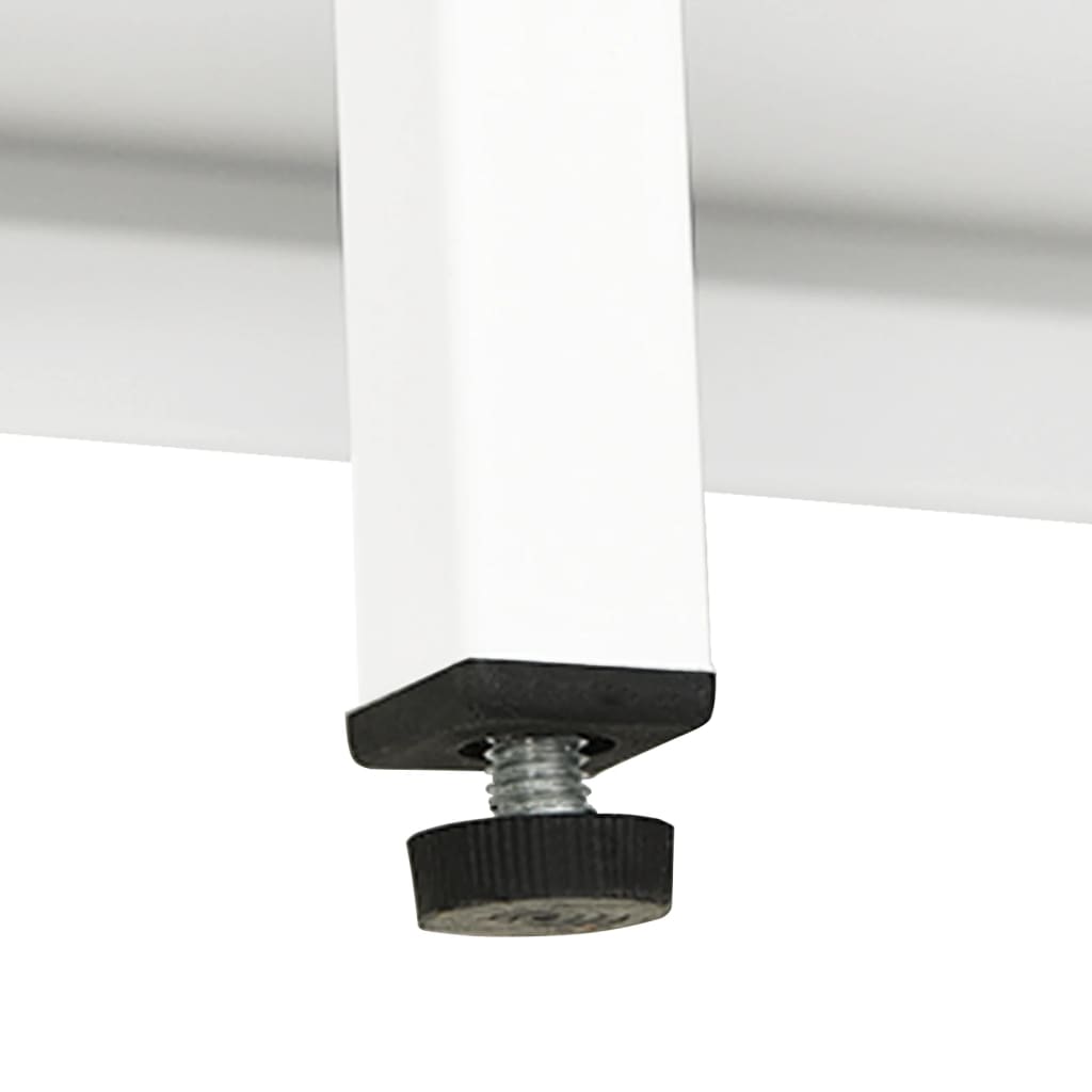 Μπουφές Λευκός 75 x 35 x 105 εκ. από Ατσάλι και Γυαλί