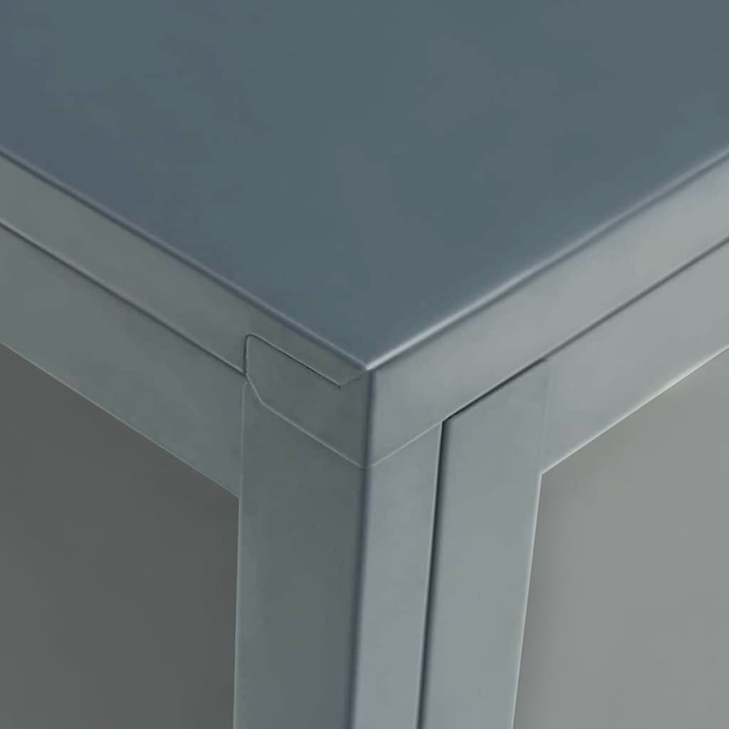 Μπουφές Ανθρακί 75 x 35 x 105 εκ. από Ατσάλι και Γυαλί