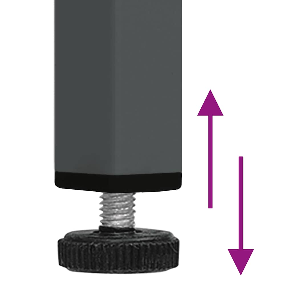 Μπουφές Ανθρακί 75 x 35 x 70 εκ. από Ατσάλι και Ψημένο Γυαλί