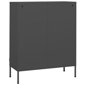 Ντουλάπι Αποθήκευσης Ανθρακί 80 x 35 x 101,5 εκ. από Ατσάλι