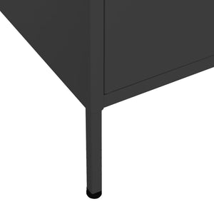 Ντουλάπι Αποθήκευσης Μαύρο 80 x 35 x 101,5 εκ. από Ατσάλι