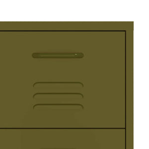 Συρταριέρα Πράσινο Λαδί 80 x 35 x 101,5 εκ. από Ατσάλι