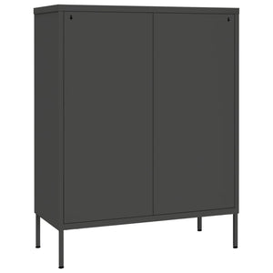 Συρταριέρα Ανθρακί 80 x 35 x 101,5 εκ. από Ατσάλι