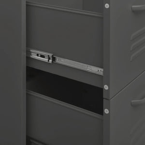 Συρταριέρα Ανθρακί 80 x 35 x 101,5 εκ. από Ατσάλι