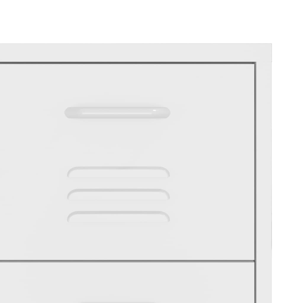 Συρταριέρα Λευκή 80 x 35 x 101,5 εκ. από Ατσάλι