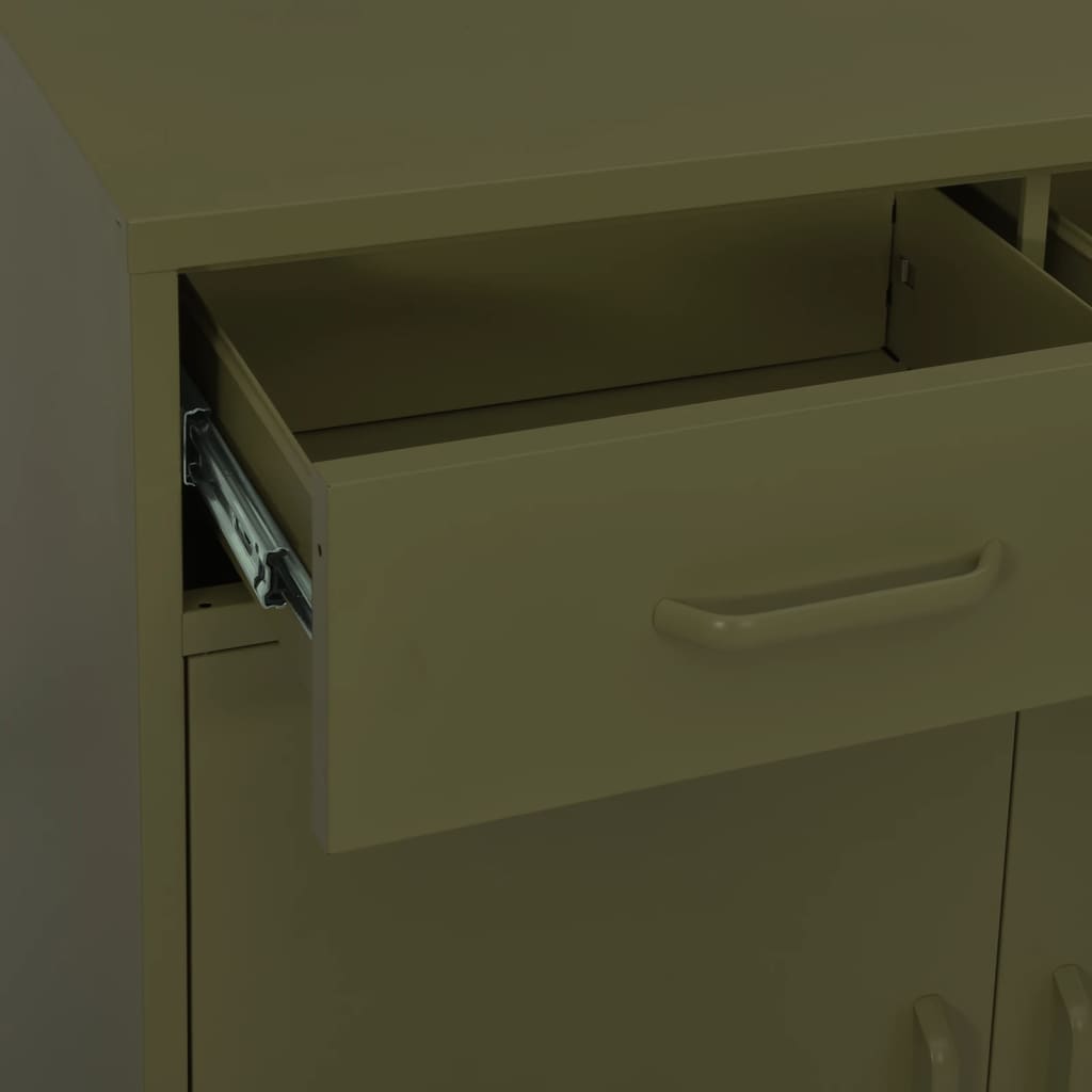 Ντουλάπι Αποθήκευσης Πράσινο Λαδί 80x35x101,5 εκ. από Ατσάλι