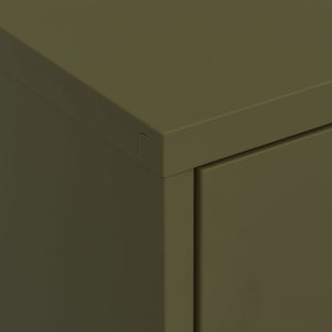 Ντουλάπι Αποθήκευσης Πράσινο Λαδί 80x35x101,5 εκ. από Ατσάλι