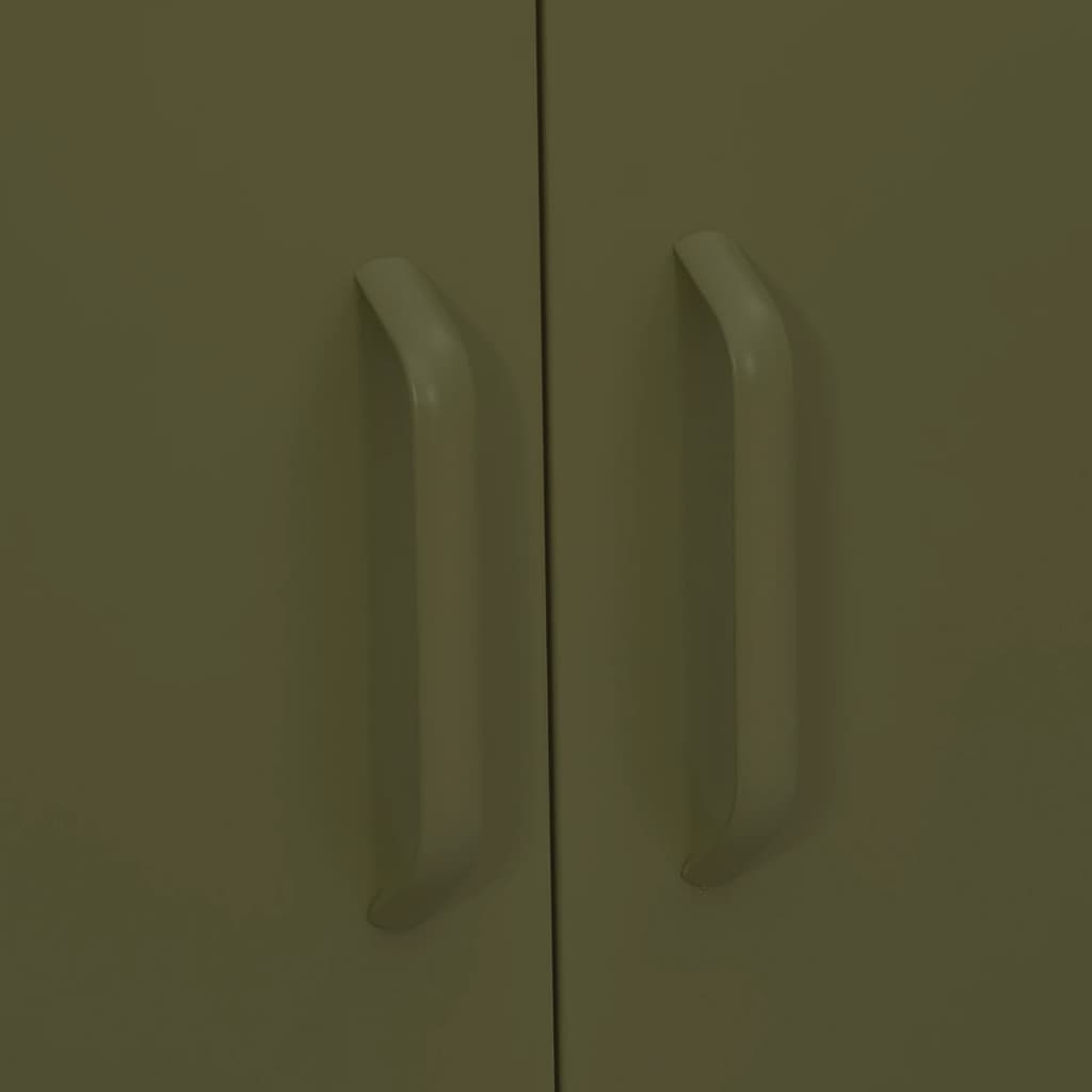 Ντουλάπι Αποθήκευσης Πράσινο Λαδί 80x35x101,5 εκ. από Ατσάλι