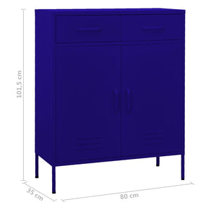 Ντουλάπι Αποθήκευσης Ναυτικό Μπλε 80x35x101,5 εκ. από Ατσάλι