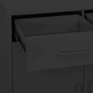 Ντουλάπι Αποθήκευσης Ανθρακί 80 x 35 x 101,5 εκ. από Ατσάλι