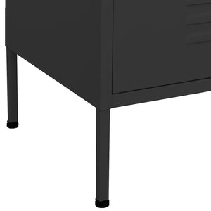 Ντουλάπι Αποθήκευσης Ανθρακί 80 x 35 x 101,5 εκ. από Ατσάλι
