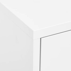 Ντουλάπι Αποθήκευσης Λευκό 80 x 35 x 101,5 εκ. από Ατσάλι