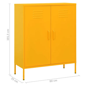 Ντουλάπι Αποθήκευσης Μουσταρδί 80 x 35 x 101,5 εκ. Ατσάλινο