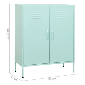 Ντουλάπι Αποθήκευσης Χρώμα Μέντα 80 x 35 x 101,5 εκ. Ατσάλινο