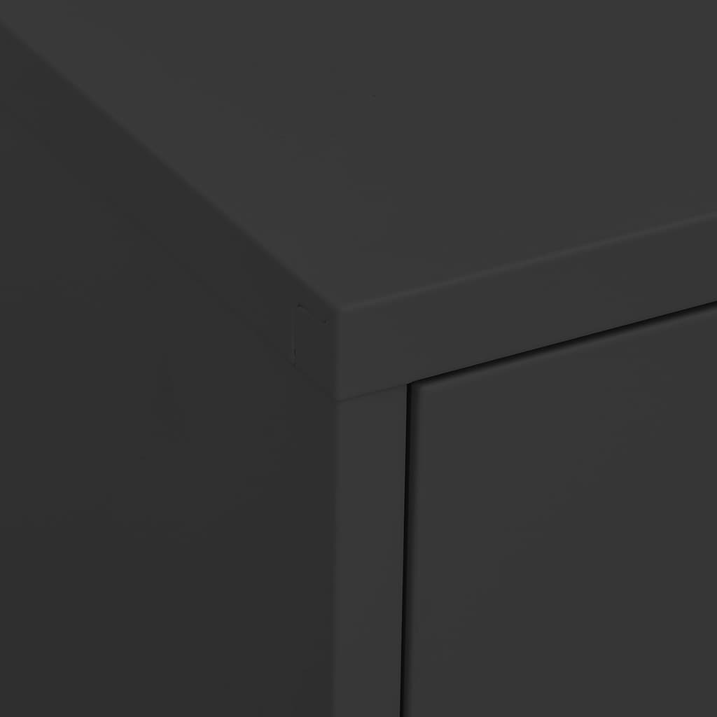 Ντουλάπι Αποθήκευσης Ανθρακί 80 x 35 x 101,5 εκ. Ατσάλινο - Pakobazaar