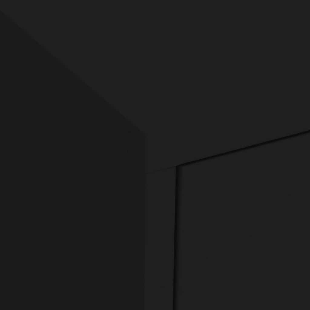 Ντουλάπι Αποθήκευσης Μαύρο 80 x 35 x 101,5 εκ. Ατσάλινο