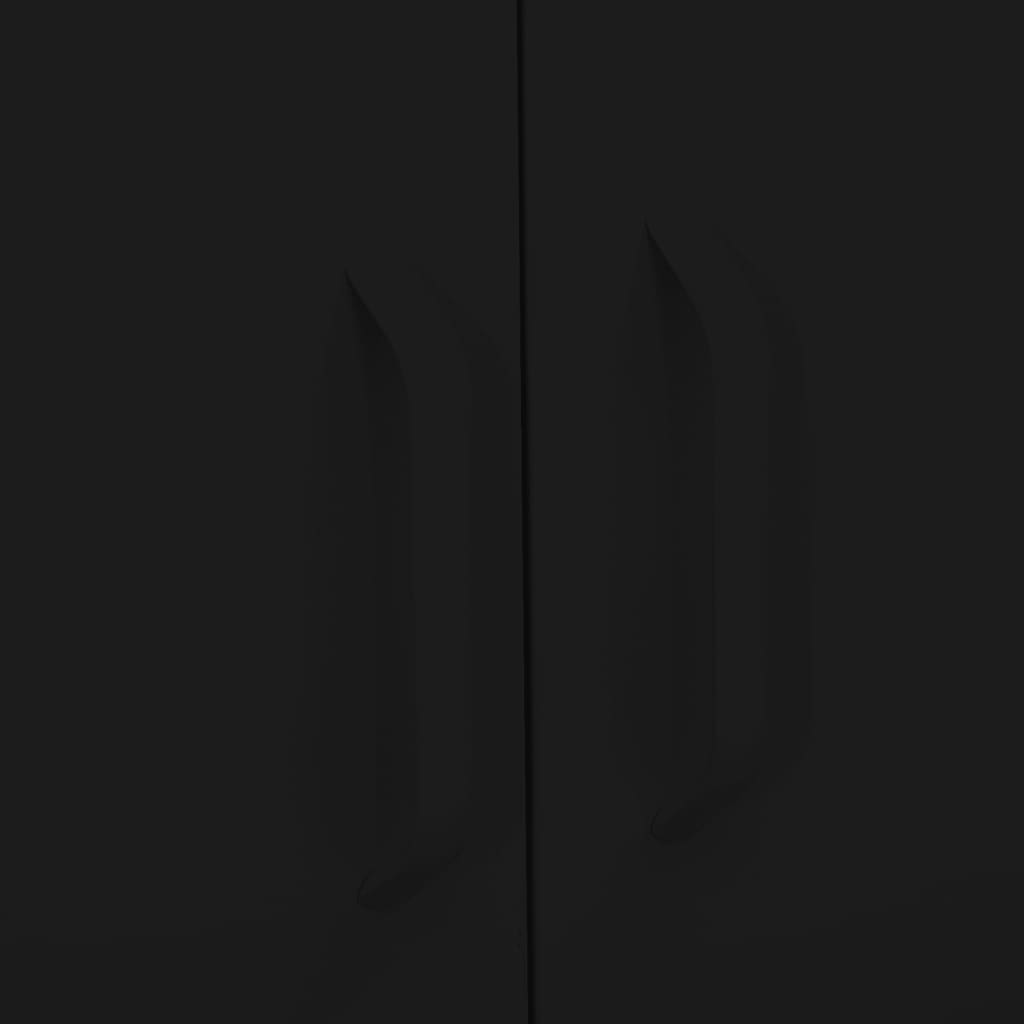 Ντουλάπι Αποθήκευσης Μαύρο 80 x 35 x 101,5 εκ. Ατσάλινο