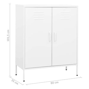 Ντουλάπι Αποθήκευσης Λευκό 80 x 35 x 101,5 εκ. Ατσάλινο