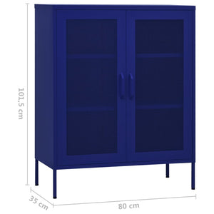 Ντουλάπι Αποθήκευσης Ναυτικό Μπλε 80 x 35 x 101,5 εκ. Ατσάλινο