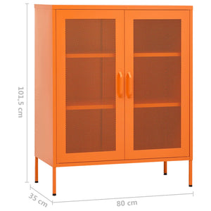 Ντουλάπι Αποθήκευσης Πορτοκαλί 80 x 35 x 101,5 εκ. Ατσάλινο