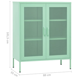 Ντουλάπι Αποθήκευσης Χρώμα Μέντα 80 x 35 x 101,5 εκ. Ατσάλινο
