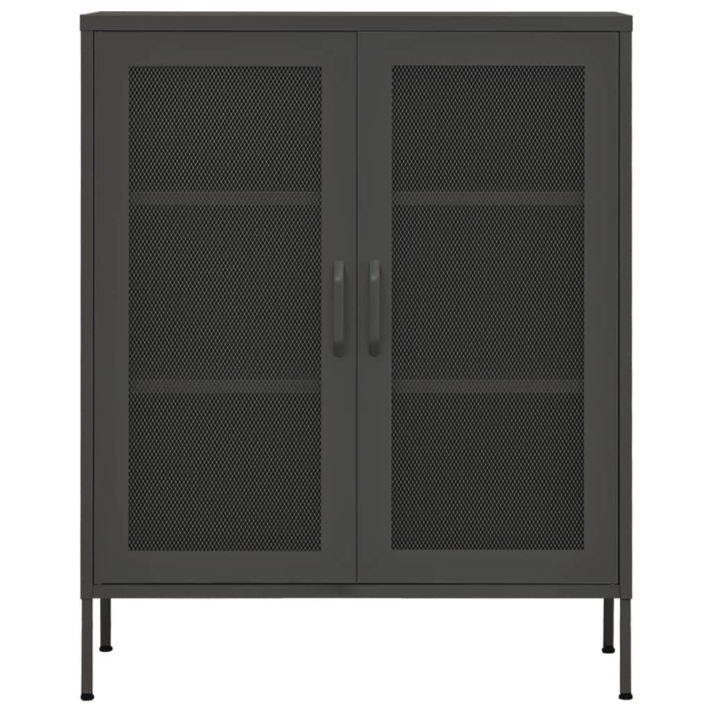 Ντουλάπι Αποθήκευσης Ανθρακί 80 x 35 x 101,5 εκ. Ατσάλινο