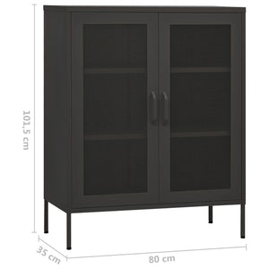 Ντουλάπι Αποθήκευσης Ανθρακί 80 x 35 x 101,5 εκ. Ατσάλινο