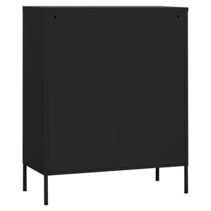 Ντουλάπι Αποθήκευσης Μαύρο 80 x 35 x 101,5 εκ. Ατσάλινο